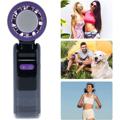 Ventilateur Portable Résistant à la Chaleur avec Refroidissement par Glace, Haute Vitesse, Turbine sans Balai, Grand Débit d'Air, USB - KZQ