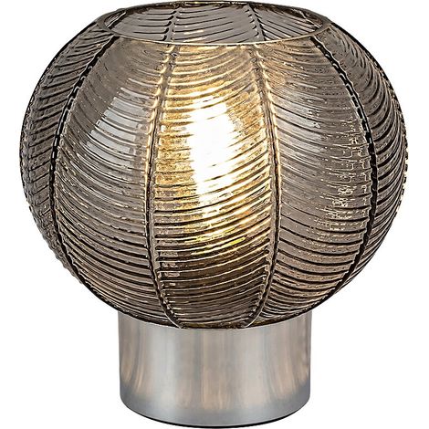 Lampada da tavolo Monet Metal Chrome Crome Glass Tinted E27 1 x Max.40W B: 20 cm Ø19 cm (1/5)