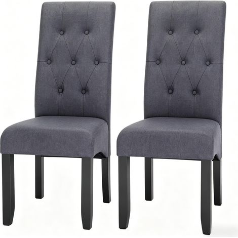 Tabourets de cuisine, chaises de salle à manger, chaises d’accueil, chaises de dressing pour chambre à dossier haut, chaises de salon (2 pièces uniquement) (1/5)