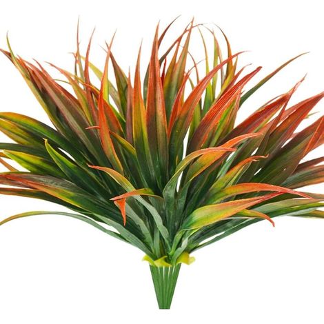 pcs Artificial Plants in UV-Resistant Plastic - 43.9 cm - for Home, Window, Garden, Office, Hanging Flower Pot - Red