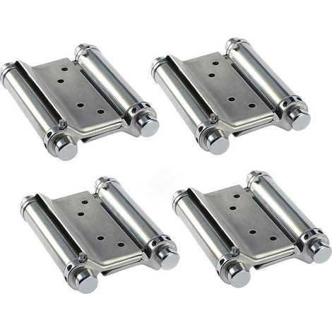 Bisagras de puerta ajustables de acero inoxidable de doble acción (4 piezas de 3 pulgadas) (1/4)
