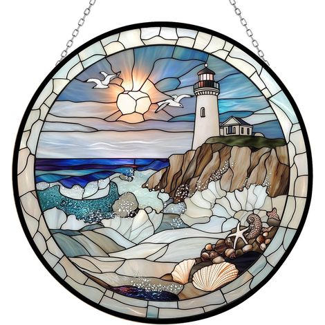 Attrape-soleil en verre vitrail 9 cm – Déco intérieure suspendue (1/3)