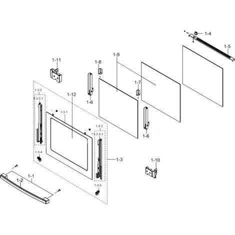 Porta completa originale - Forni, Fornelli Elettrici e a Gas - SAMSUNG - 4355925