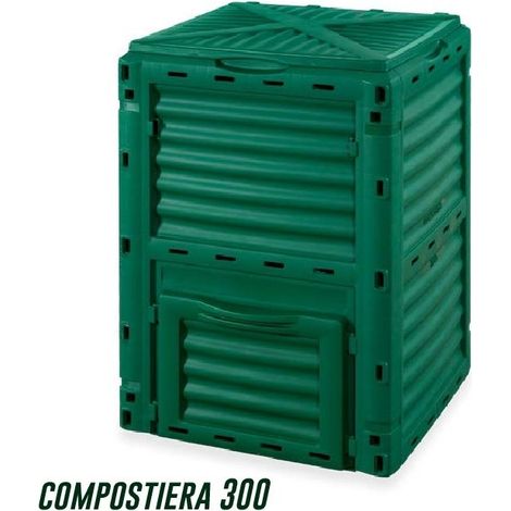 Compostiera per il riciclaggio dei rifiuti box per il compostaggio contenitore per compostaggio 300 litri (1/2)