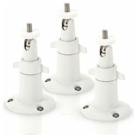 Metal Fixation Murale pour caméra de sécurité Intelligente Arlo - Fixation d'intérieur/extérieur Ajustable pour Les caméras Arlo et Autres modèles compatibles par (3 Pack, Blanc) (1/5)