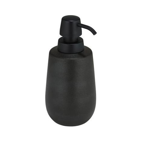 Distributeur de savon WENKO Nerno noir 2 pièces céramique ensemble salle de bain accessoire de salle de bain porte-brosse à dents gobelet salle de bain distributeur de savon noir haut de gamme élégant (1/5)