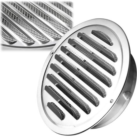 Grille D'aération en Acier Inoxydable, Couvercles d'échappement résistants aux intempéries en Acier Inoxydable 201/304, persiennes Plates 160 mm (1/5)