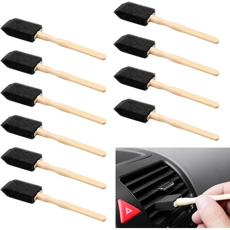 Brosses Nettoyage Ventilation Voiture Anti rayures 14cm Éponge Noir (1/5)