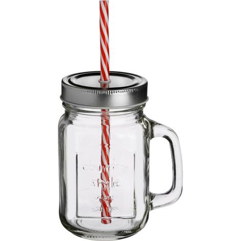 Chope en Verre & Paille "Souhay" 45cl Transparent