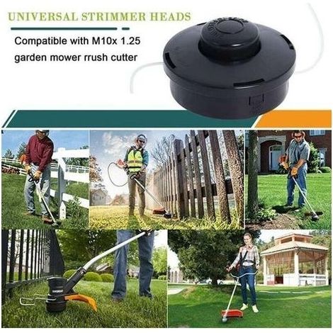 pair s de débroussailleuse universelles M10 x 1,25, de bobine universelle pour débroussailleuse thermique, compatible avec les coupe-bordures électriques et les débroussailleuses thermiques d (1/3)