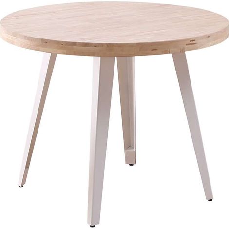Mesa fija Berg roble Nordish patas metálicas blancas 76 cm(alto) 100cm(ancho) 100 cm(largo) (1/4)