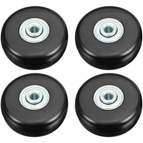 [JAMAIS UTILISÉ]Roulette Valise, Bagage Valise Réparation Roulette Charge Lourd 50mm Muette Caoutchouc Universelle Pivotante Roue Rechange Transport Remplace Roulette 4PCS pour Valise/Bagage/Sac à Dos (1/5)