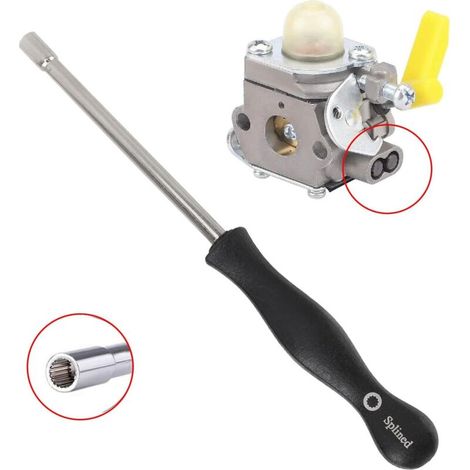 Hippotech 21-Splined + Pac Man Carburateur Réglage Outil Tournevis pour 2 Cycles Commun Carb Petit Moteur pour ECHO Poulan Stihl Husqvarna Homelite Weedeater Brushcuter Blower Trimmer Tronçonneuse