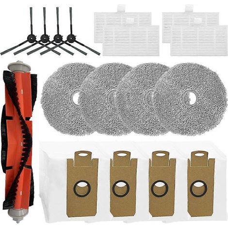 Pièces de rechange pour aspirateur Ultenic MC1 : brosse principale, filtre HEPA, lingette, sac à poussière (1/5)