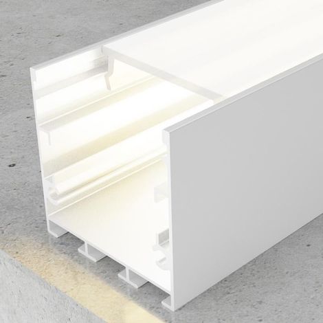 IluminaShop - Perfil de Aluminio Fate Lacado Blanco 12V/24V/220V 2 Metros – Opcional colgante (1/4)