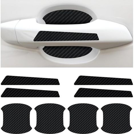8tlg. Auto Türgriff Schutzfolie Carbon Optik Kratzschutz für Griffmulden (1/5)