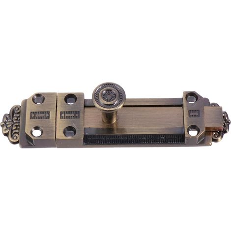 Serrure Coulissante De Sécurité Vintage Pour Porte Verrou De Porte Ancien En Alliage De Zinc Noyau De Boulon Renforcé Installation Facile Pour Salle De Bain Cuisine Et Garage 4.33in (1/5)