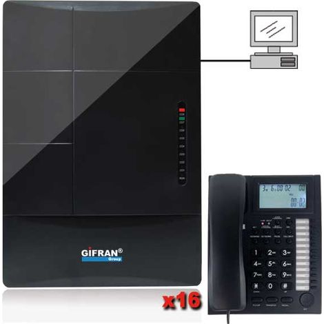 Kit Centralino telefonico 16 interni + 10 telefoni tipo (1/4)