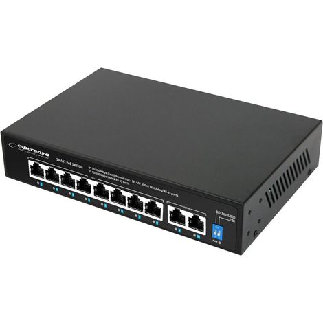 Esperanza 8 Poe + 2 porte Uplink Switch Ethernet 10/100 Spotter (1/4)