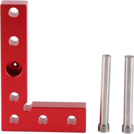 Petit gabarit de perçage carré en alliage d'aluminium pour le travail du bois, outil de centrage et guide de perçage pour tourillons. (1/5)
