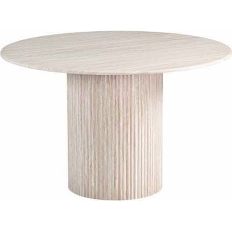 Table de salon effet marbre pour élégance intérieure - Blanc marbré