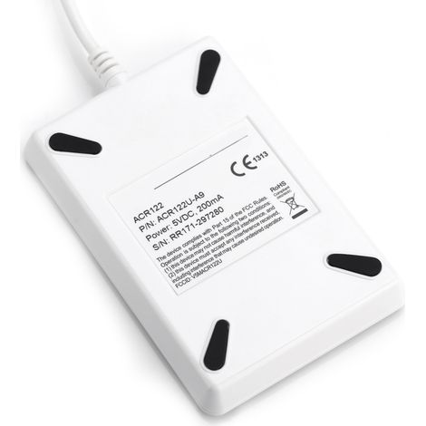 Lecteur/graveur NFC-RFID ACR122U ISO 14443A/b, logiciel libre, blanc