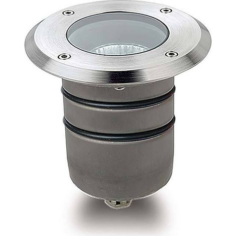 Éclairage de piscine submersible poli 1x GU5.3 IP68 – Acier inoxydable et verre – 50W – 11cm x 11cm – Pour chantiers humides – Leds-C4 (1/7)