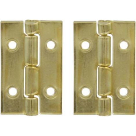 100 x CERNIERA ACCIAIO OTTONATO 10 X 15 MM