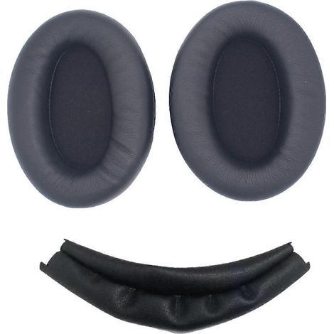 Coussinets d Oreille Plus Head Beam WH-1000XM4 Casque Cache-oreille Rechange Pièces de Réparation Noir (1/5)