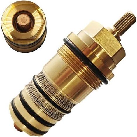 Cartouche thermostatique en laiton 3/4" – compatible Hansgrohe Ecostat, avec joints d'étanchéité pour robinet (1/4)