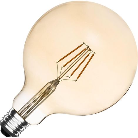 Lampadina Filamento LED E27 6W 600 lm Regolabile G125 Gold No Flicker 2700K Bianco Caldo
