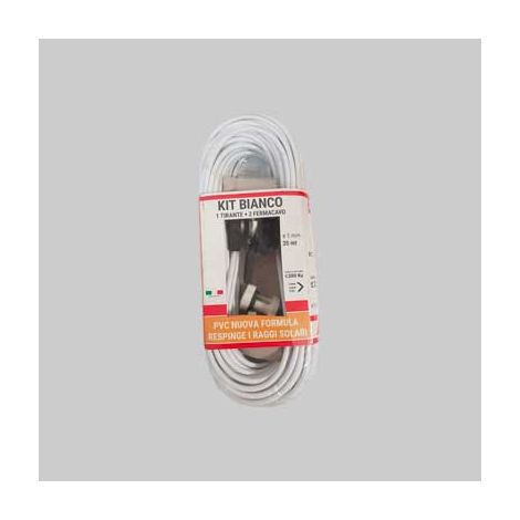 KIT CAVETTO STENDIBIANCHERIA BIANCONE MATASSA Ø 5 mm - 20 mt
