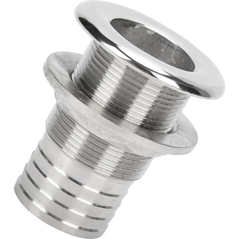 Bouchon de vidange traversant la coque, raccord de vidange en acier inoxydable 316 pour bateau ou yacht, tuyau de 1-1/2 pouce. (1/5)