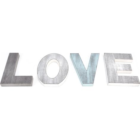 lettres découpées dans un bloc de bois, robustes, style rustique vintage, décoration murale pour la cuisine. (1/5)