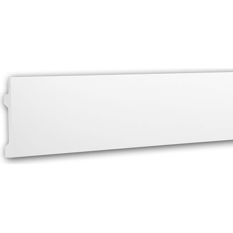 Wand- und Friesleiste PROFHOME 151605 Stuckleiste für indirekte Beleuchtung Zierleiste Modernes Design weiß 2 m (1/5)