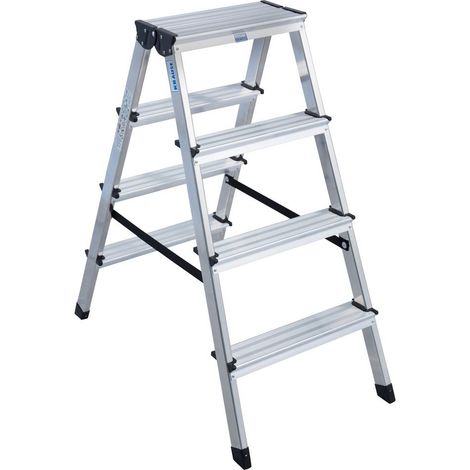 Escabeau double en aluminium 2 x 4 marches