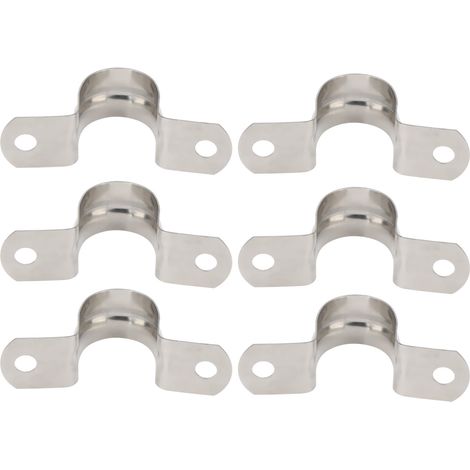 100 colliers de serrage en forme de U de 25 mm pour tubes pneumatiques, détachables, en acier inoxydable 304 (1/5)