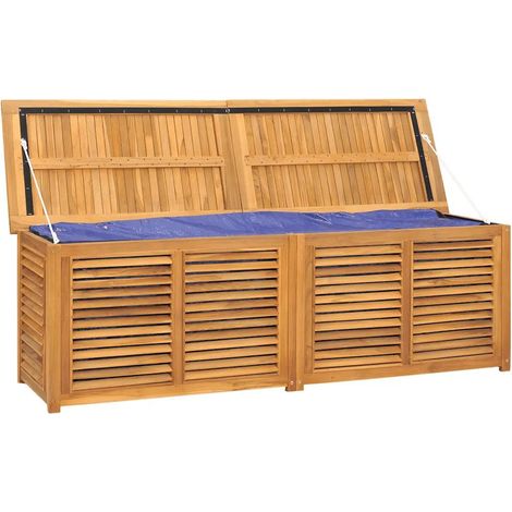 vidaXL Aufbewahrungsbox Garten aus massivem Teakholz 175x50x55 cm