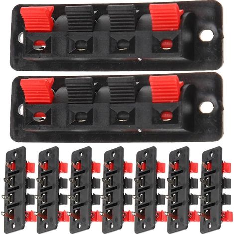 10pièces eurs de Bornes pour Haut-Parleur Stéréo Plaque de Connexion avec Pinces Robustes et Fixation Rapide pour Câbles Audio et Fils LED Accessoires Durables pour Câblage (1/5)
