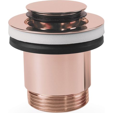 TRES 24284002OP COMPLGRIFERIA Válvula De Desagüe Click-Clack Simple-Rapid Para Lavabo Oro Rosa 24K - ref: 24284002OP
