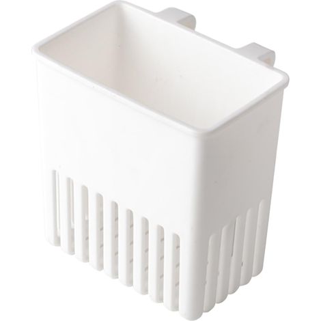 Égouttoir à couverts, panier à ustensiles de cuisine, porte-couverts, grande capacité, matériau PP robuste, organisateur d'évier pour couverts, 8,2 x 4,7 x 9,5 cm, blanc, 1 pièce (1/5)