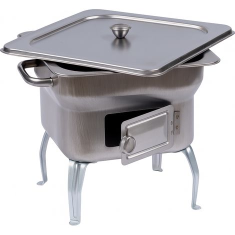 Barbecue in Acciaio – Fornacella Compatta 25x25xH24 cm (1/2)