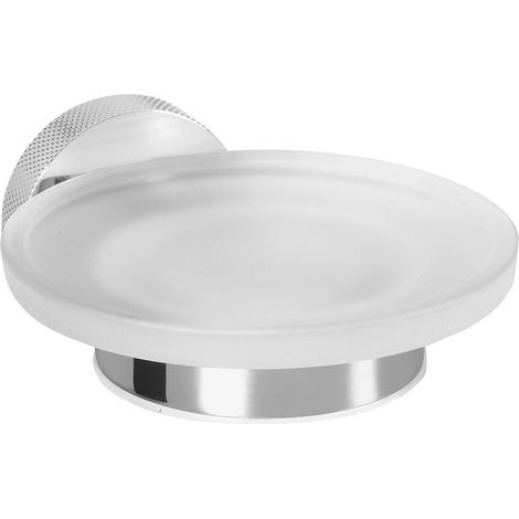 Porte-savon LARISSA, verre dépoli, chromé (1/4)