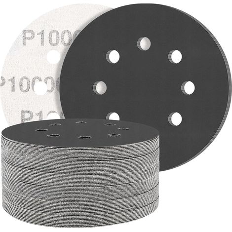 Schleifscheibe 125mm Siliciumcarbid Klett 8 Loch 50 Stück 0000 Körnung (1/5)