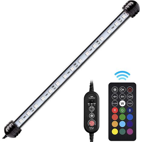 LED-Aquarium-Tauchlicht, Fischtanklicht mit Fernbedienung, DIY-Vollspektrumfarbe optional und RGB Smart Dimming – 48 cm (1/5)
