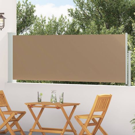 vidaXL Tenda laterale retrattile Tortora 300 x 100 cm Poliestere