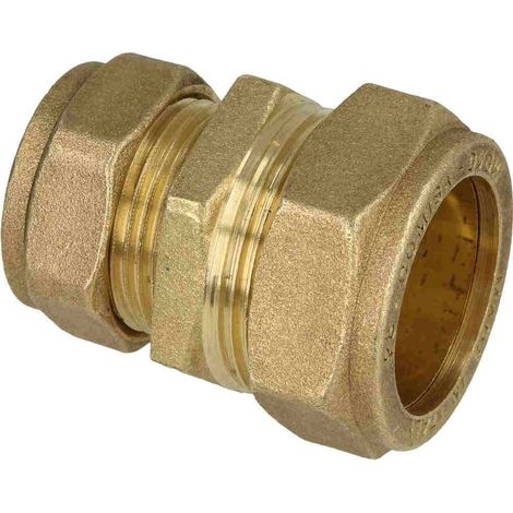 Raccord bicône en laiton, droit/réduit pour cuivre ø18 x ø22 mm