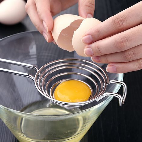 Séparateur d'œufs - Ustensile de cuisine en acier inoxydable pour la pâtisserie (1/5)