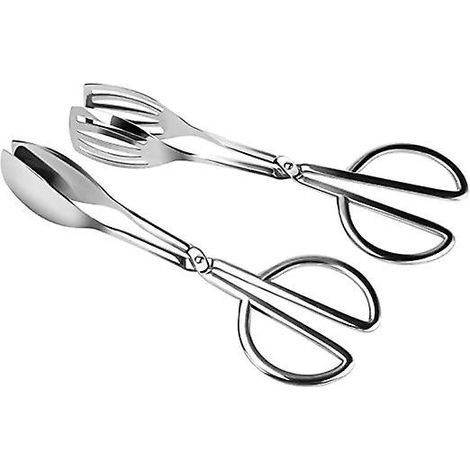 pince Salade 2 Pack En Acier Inoxydable Barbecue Cuisson Pinces Ustensiles De Cuisine (1/5)