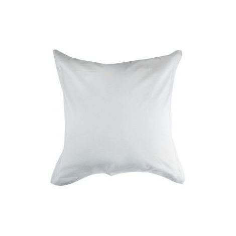 Taie d'oreiller unie en coton Gris Perle 65x65 cm (1/3)